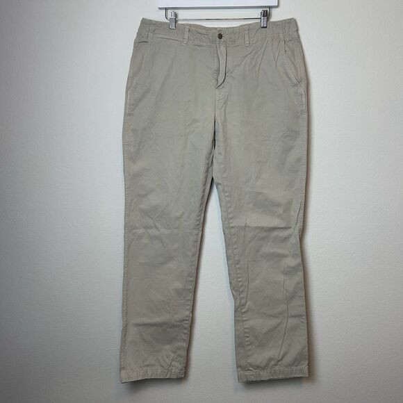 Polo Ralph Lauren Pants Mens 36x34 Tan Chino Flat Front Classic Preppy RL-5 Flag - Picture 1 of 13